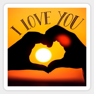 I love you - Sepia Sticker